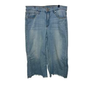 Seven7 Coulotte Release Hem Cropped Jeans Relaxed Barrel Light Wash Denimcore 12